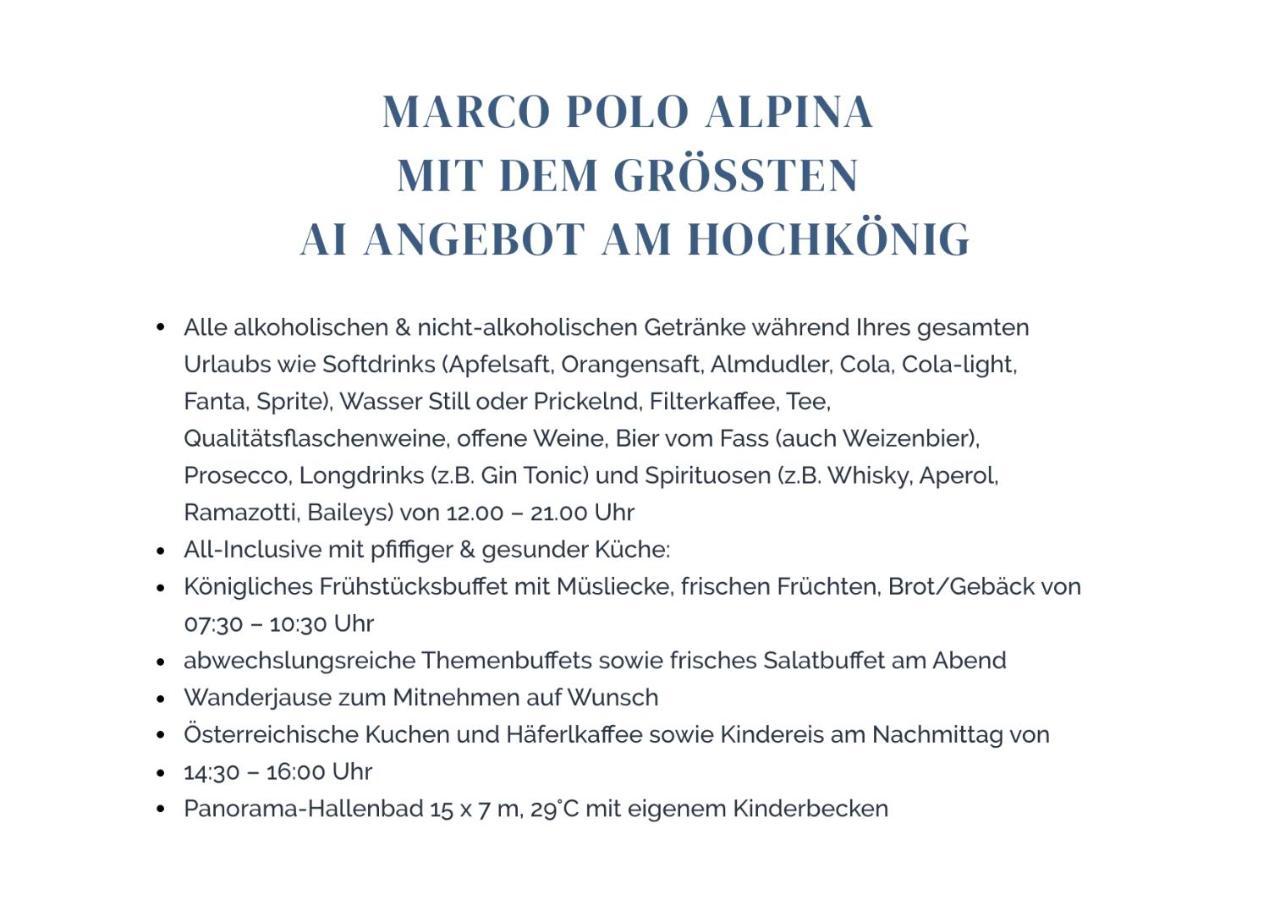 All Inclusive - Marco Polo Alpina Familien- & Sporthotel Maria Alm am Steinernen Meer Ngoại thất bức ảnh